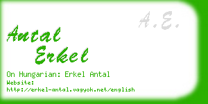 antal erkel business card